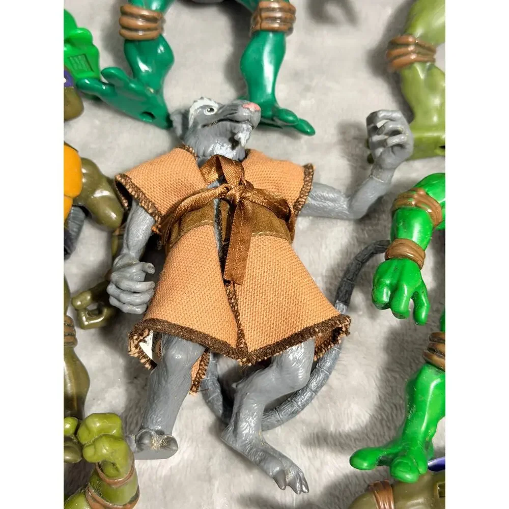 Vintage TMNT 2002 2003 Playmates Action Figure Lot - 8 Figures & Splinter